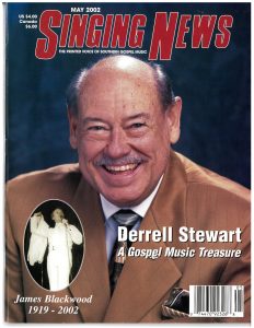 Derrell Stewart on Singing News Magazine cover May 2002
