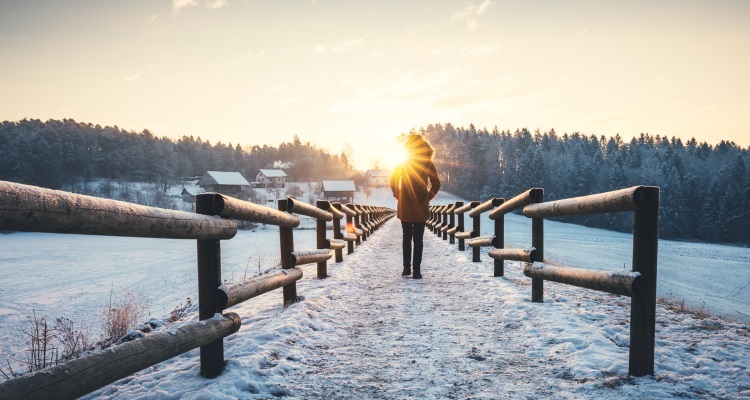 Walking in winter