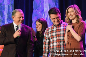 Gerald, Ben, and Maria Wolfe at Praisefest 2018