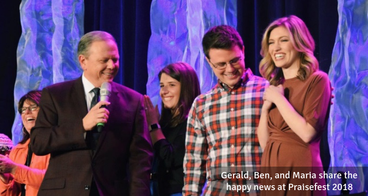 Gerald, Ben, and Maria Wolfe at Praisefest 2018