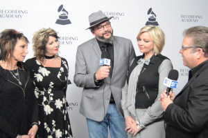 The Isaacs with Rick Francis at the Nashville Grammy nominees red carpet