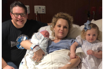 Kasey Kemp and family with new baby