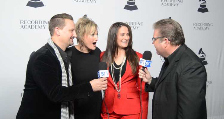 The Martins with Rick Francis on red carpet at Nashville Grammy nominees party