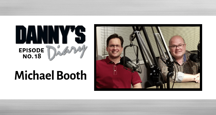 Michael Booth and Danny Jones in the studio