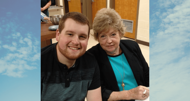 Daniel Ashmore with his grandmother, Sylvia Daniels